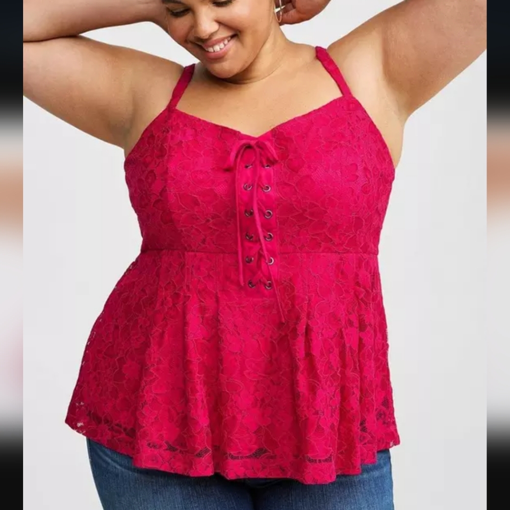 Lace Corset Babydoll Top Size 2 2X NWT by Torrid